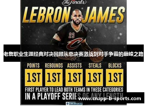 老詹职业生涯经典对决回顾从总决赛激战到对手争霸的巅峰之路